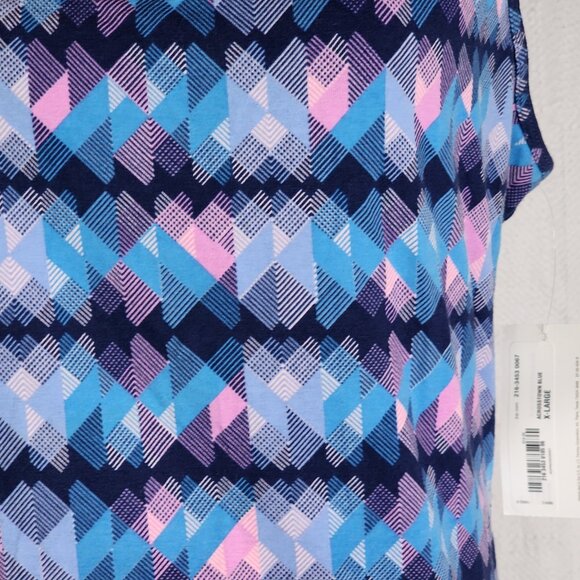 Decree Acrosstown Blue Crop Midriff Spaghetti Strap Cotton Span Cami Top Size XL - Picture 5 of 16